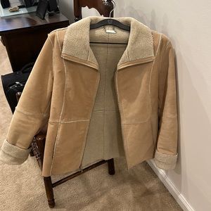 Vintage Shearling Leather Suede Jacket